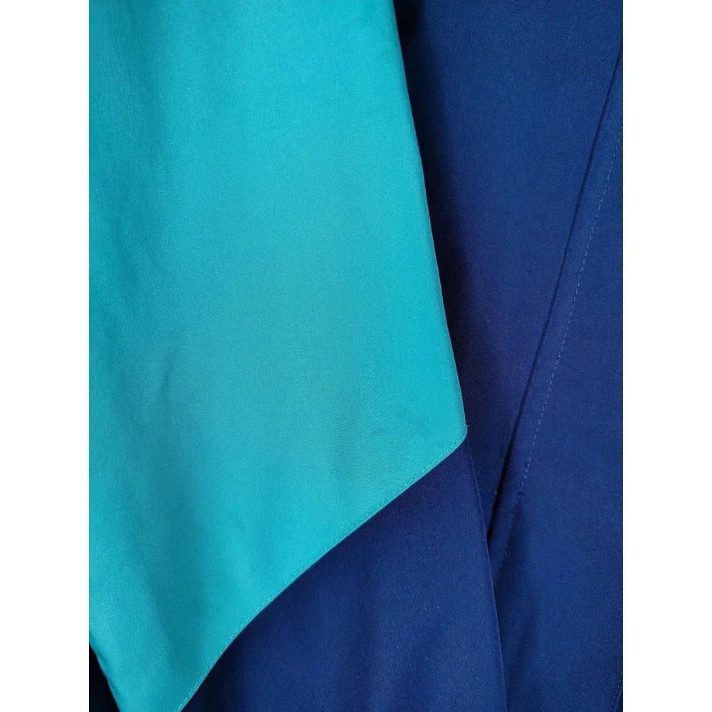Magellan Outdoors Jacket Mens Small Blue Teal Hooded Fleece Lined Rain Coat